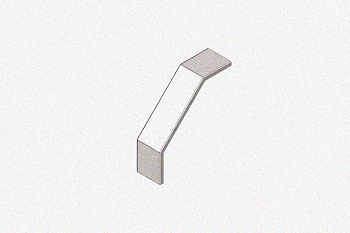 Крышка лотка замкового КЛСЗ 400х80-90 УТ1,5 для поворота трассы вниз на 90, оцинкованный лист S1,0