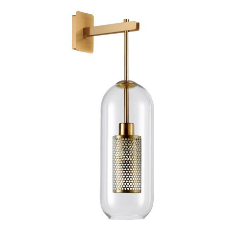 Бра E27 1*40W CLOCKY античн.бронза/металл/прозрачный/стекло B ODEON LIGHT