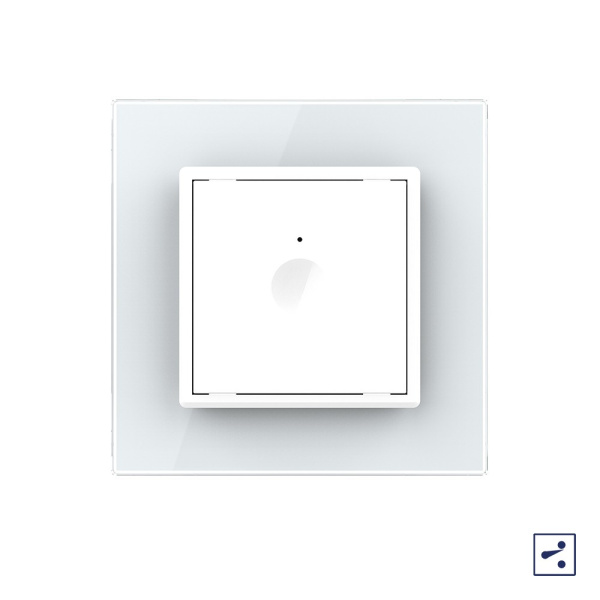 Одноклавишный проходной сенсорный выключатель Module, цвет белый Livolo