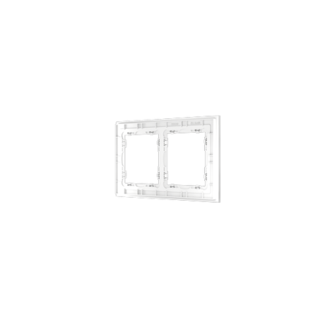 Рамка стеклянная Voltum S70 на 2 поста, (белый, матовый, стекло)