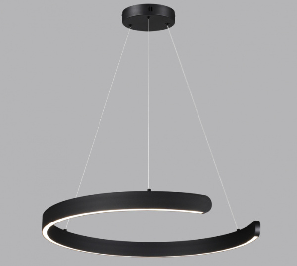 Светильник светодиодный подвесной на струнах 43W 3000-6000K 1758Лм 220V чёрный LUMION