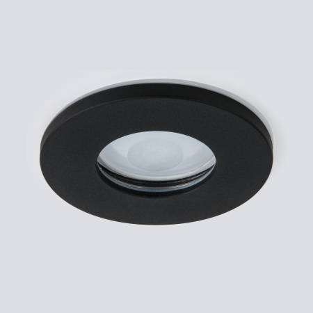 Влагозащищенный точечный светильник GU10 черный матовый IP44 (a053360) Elektrostandard