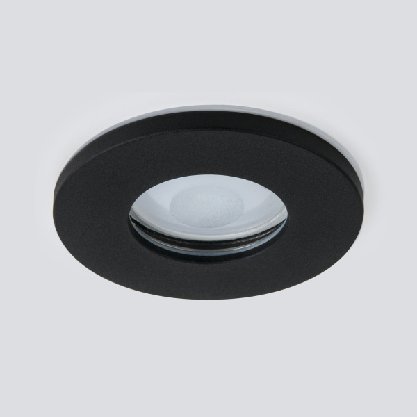 Влагозащищенный точечный светильник GU10 черный матовый IP44 (a053360) Elektrostandard
