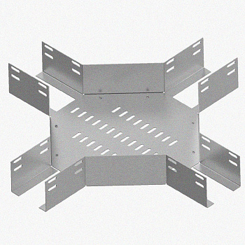 Лоток крестообразный перфорированный КМ 600х50 УТ1,5, горячее цинкование S1,5