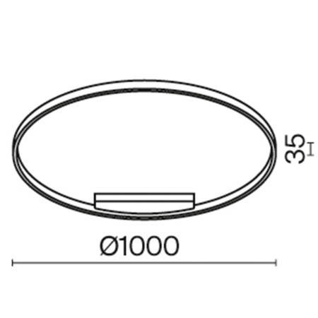 Подвесной светильник 1*LED 61Вт Черный IP20 Rim MOD058PL-L54B3K Maytoni
