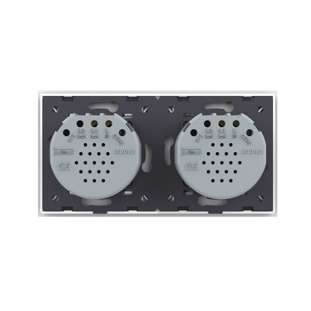 Сенсорный выключатель 2 клавиши (1-1), 2 поста Белый Livolo