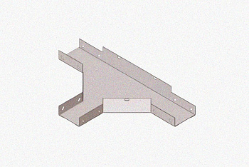 Лоток тройниковый замковый глухой ОТЗГ 250х150 У3, окрашенный, S1,5