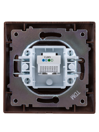 Розетка телефонная RJ11 венге "Лама" TDM Розетка телефонная RJ11 венге "Лама" TDM
