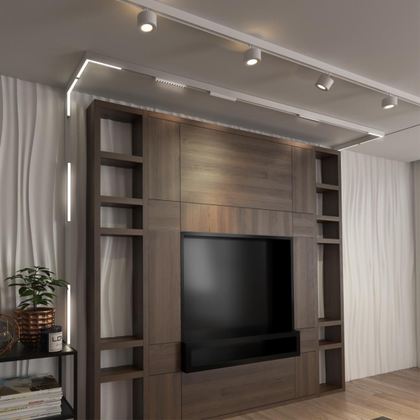 Трек.св-к для низков.шин.димм.с ПДУ со смен.цв.темп.IP20 LED 3000~6500К 24W 48V бел.FLUM NOVOTECH