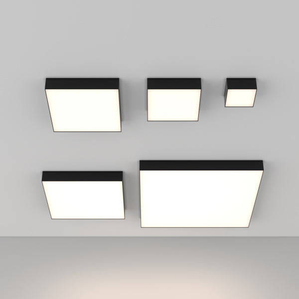 Потолочный светильник LED 24Вт Черный IP20 Ceiling & Wall C032CL-24W4K-SQ-B Technical Maytoni