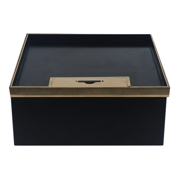 Donel Лючок в пол 18 мод. (6 мод. 45х45 мм. + 6 мод. 22.5х45 мм.) верт. установка, латунь, в уровень с напольным покрытием