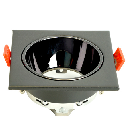 Светильник потолочный встраиваемый, MR16 G5.3, черный + черный хром DL3112 Feron