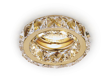 Встраиваемый точечный светильник K112 CL/G золото/прозрачный хрусталь MR16 Ambrella Light