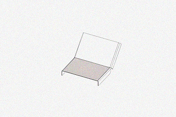 Крышка лотка КЛП 150х80-45 УТ1,5 для поворота трассы вверх на 45, оцинкованный лист S1,0