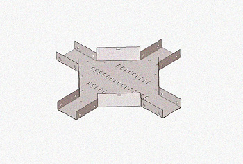 Лоток крестообразный замковый перфорированный КМЗ 200х100 УХЛ1, горячее цинкование, S1,5
