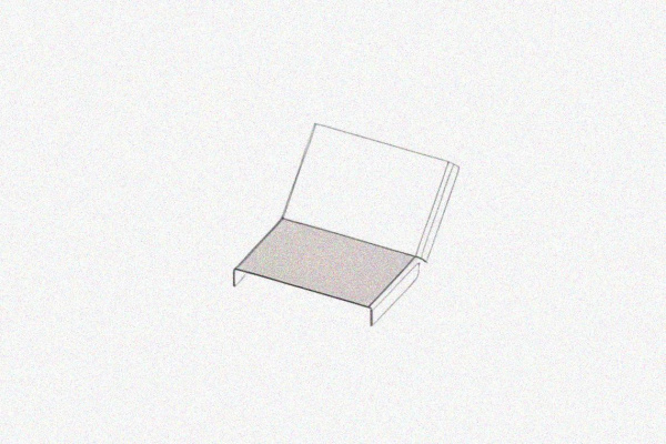 Крышка лотка КЛП 150х80-45 УТ1,5 для поворота трассы вверх на 45, оцинкованный лист S1,0