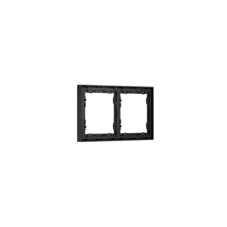 Рамка пластиковая Voltum S70 на 2 поста, (черный матовый)