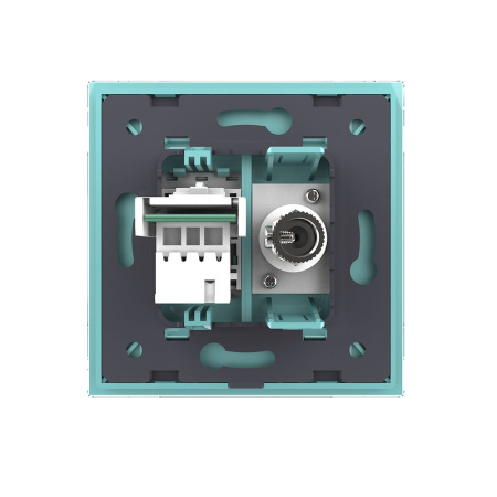 Розетка ТВ/ТЛФ Зеленая Livolo