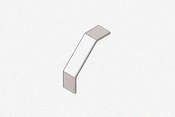 Крышка лотка замкового КЛСЗ 400х100-90 (Rп300) УХЛ1 для поворота трассы вниз на 90, радиус поворота трассы 300 мм, горячее цинкование S1,5