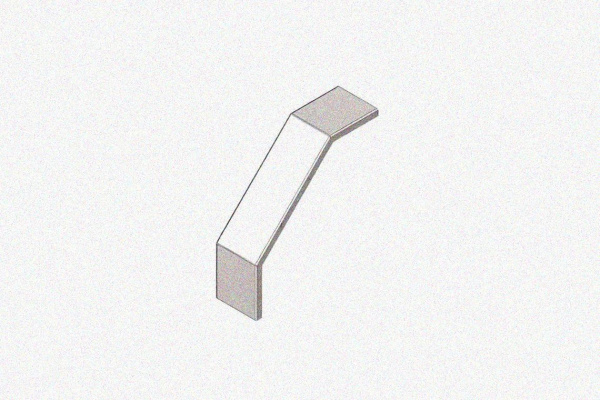 Крышка лотка замкового КЛСЗ 400х100-90 (Rп300) УХЛ1 для поворота трассы вниз на 90, радиус поворота трассы 300 мм, горячее цинкование S1,5