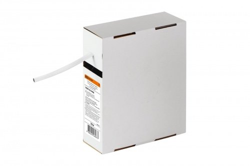 Термоусаживаемая трубка ТУТнг 6/3 белая в коробке (10 м/упак) TDM фото 2