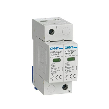 Ограничитель импульсных перенапряжений NU6-IIG 2П In=40кА Uc=440В Im=100кА CHINT