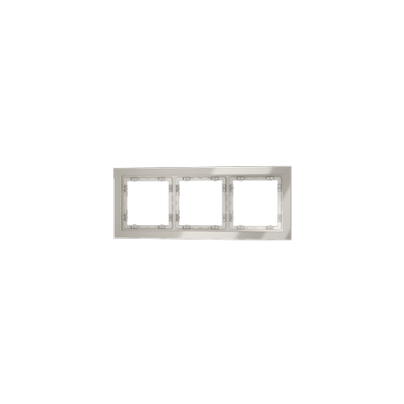 Рамка стеклянная Voltum S70 на 3 поста, (кашемир, стекло)