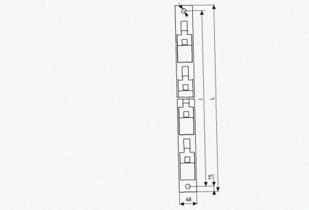 Стойка кронштейна рожкового прямолинейного К1350.001-07 УТ1,5 горячее цинкование, 9 рожков, L1190, S3,0