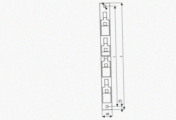 Стойка кронштейна рожкового прямолинейного К1350.001-07 УТ1,5 горячее цинкование, 9 рожков, L1190, S3,0