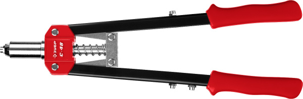 Заклепочник двуручный силовой, "С-48" 31198, для заклёпок d=2,4-4,8мм - алюминий, сталь, нерж сталь, усиленный литой корпус ЗУБР