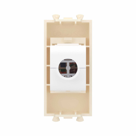 Компьютерная розетка RJ-45 без шторки модульная, кат.6А, "Avanti", "Ванильная дымка", 1 модуль DKC Компьютерная розетка RJ-45 без шторки модульная, кат.6А, "Avanti", "Ванильная дымка", 1 модуль DKC