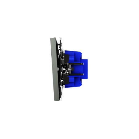 Перекрестный переключатель встраиваемый Voltum S70 одноклавишный 10А, (титан)