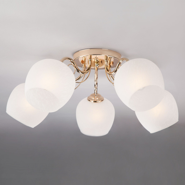 Потолочный светильник 5*E27 60Вт золотой IP20 (30138/5 золото) Eurosvet