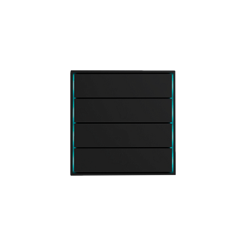 Donel Сенсорный кнопочный модуль KNX, 4 группы, черная черепаха. Серия устройств: DKNX