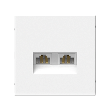 ARTGALLERY РОЗЕТКА двойная компьютерная RJ45+RJ45, кат.6А, механизм, ЛОТОС Systeme Electric