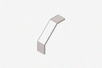 Крышка лотка замкового КЛСЗ 300х65-90 УТ1,5 для поворота трассы вниз на 90, горячее цинкование, S1,0