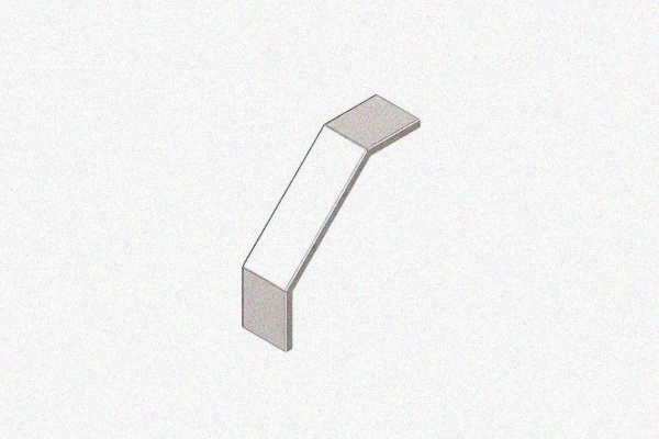 Крышка лотка замкового КЛСЗ 300х65-90 УТ1,5 для поворота трассы вниз на 90, горячее цинкование, S1,0