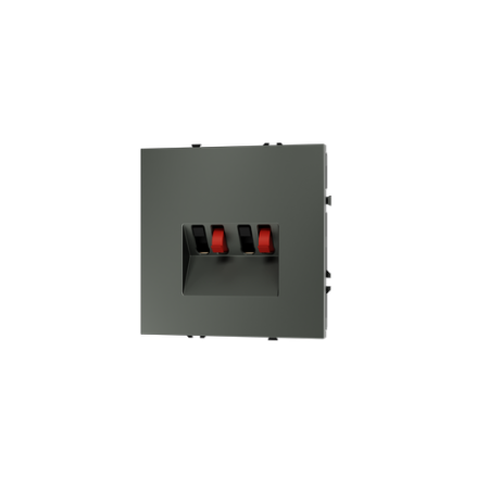 Розетка акустическая встраиваемая Voltum S70 4-местная, (титан)