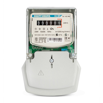 Счетчик электроэнергии 1ф 5-60А однотарифный кл1 монтажная плата CE101 S6 145 M6 Энергомера