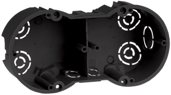 Коробка установочная КМ40007 2-х местная 141x70x45мм для твердых стен (с саморезами) IEK