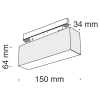 Светильник трековый 7Вт 3000K Черный IP20 BASIS TR012-2-7W3K-B Technical