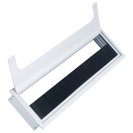 Donel Кабельный громмет (лючок) в стол, 280*80мм, цвет: серебро