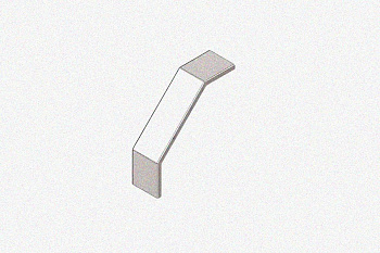 Крышка лотка замкового КЛСЗ 50х50-90 УТ1,5 для поворота трассы вниз на 90, горячее цинкование, S0,8