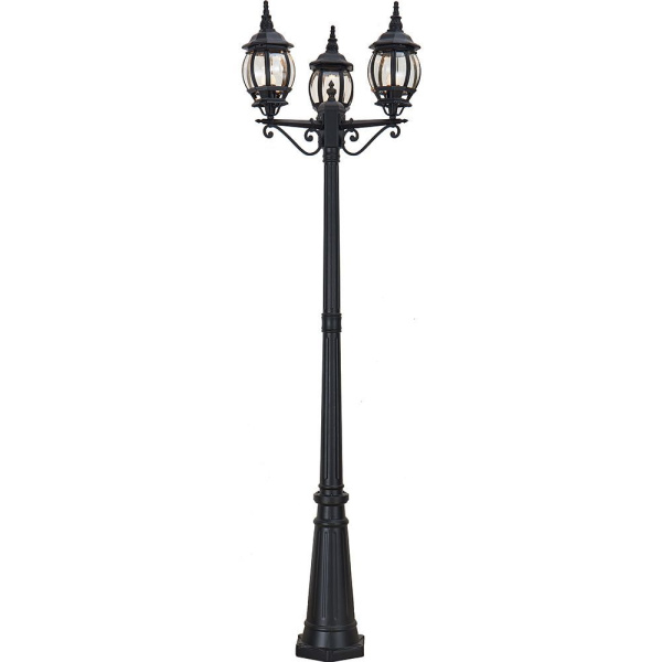 Светильник садово-парковый Feron 8115/PL8115 столб 3*100W E27 230V, черный Светильник садово-парковый Feron 8115/PL8115 столб 3*100W E27 230V, черный