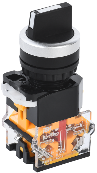 Переключатель D8-11X22 на 2 положения 1з+1р черный IEK