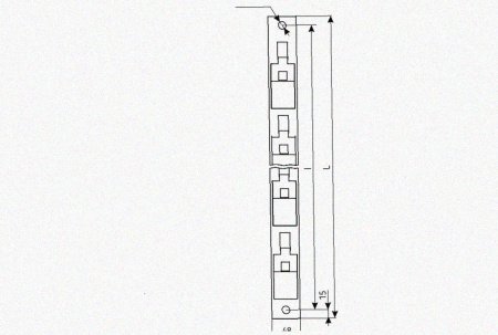 Стойка кронштейна рожкового криволинейного К1351.001А-04, (1...15 рожков), горячее цинкование, L1970мм, S3,0