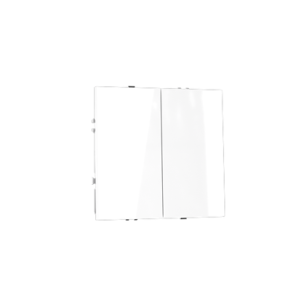 Выключатель встраиваемый Voltum S70 двухклавишный 10А, (белый глянцевый)