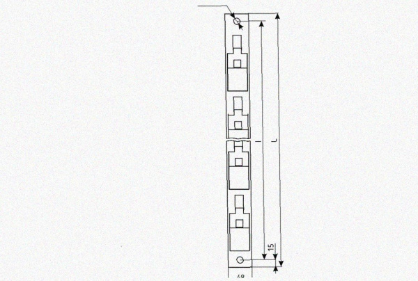 Стойка кронштейна рожкового криволинейного К1351.001А-04, (1...15 рожков), горячее цинкование, L1970мм, S3,0
