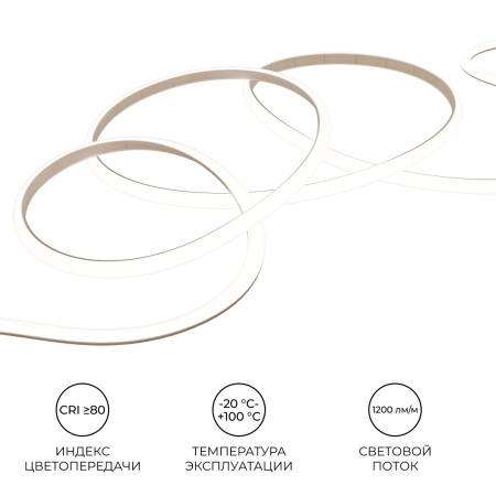 LSE-298 Светодиодная лента для бани и сауны ЭКО 5м, 24В, 14.4Вт/м, smd2835, IP68, 1200лм/м, 4000К. OGM