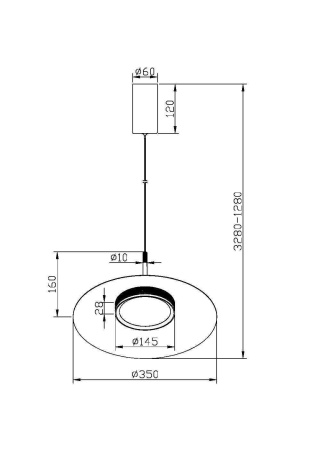 Подвесной светильник LED 12Вт Черный IP20 El MOD041PL-L15B3K1 Maytoni